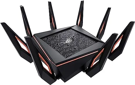 ASUS ROG Rapture GT6 (2PK) Tri-Band WiFi 6 Gaming Mesh WiFi System, Covers up to 5,800 sq ft, 2.5 Gbps Port, Triple-Level Game Acceleration, UNII 4, Free Lifetime Internet Security, Black 