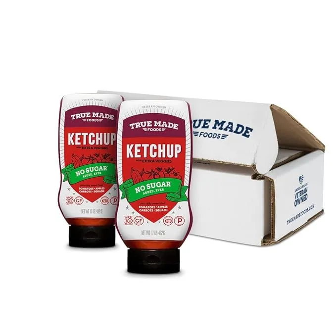 No Sugar Added Ketchup with Extra Veggies, 18.5 OZ