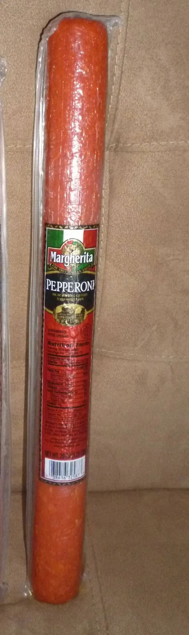 Margherita Brand VERY BEST Pepperoni HUGE 18" Stick, 1 1/2 lbs