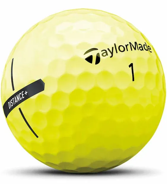 TaylorMade Distance+ Golf Balls - Yellow