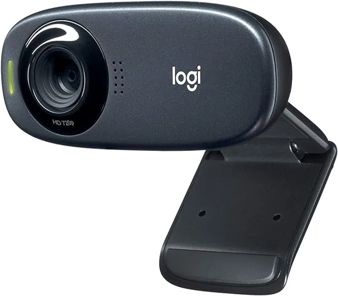 Logitech C310 HD Webcam, 720p/30fps, Widescreen HD Video Calling, HD Light Correction, Noise-Reducing Mic, For Skype, FaceTime, Hangouts, WebEx, PC/Mac/Laptop/Macbook/Tablet - Black