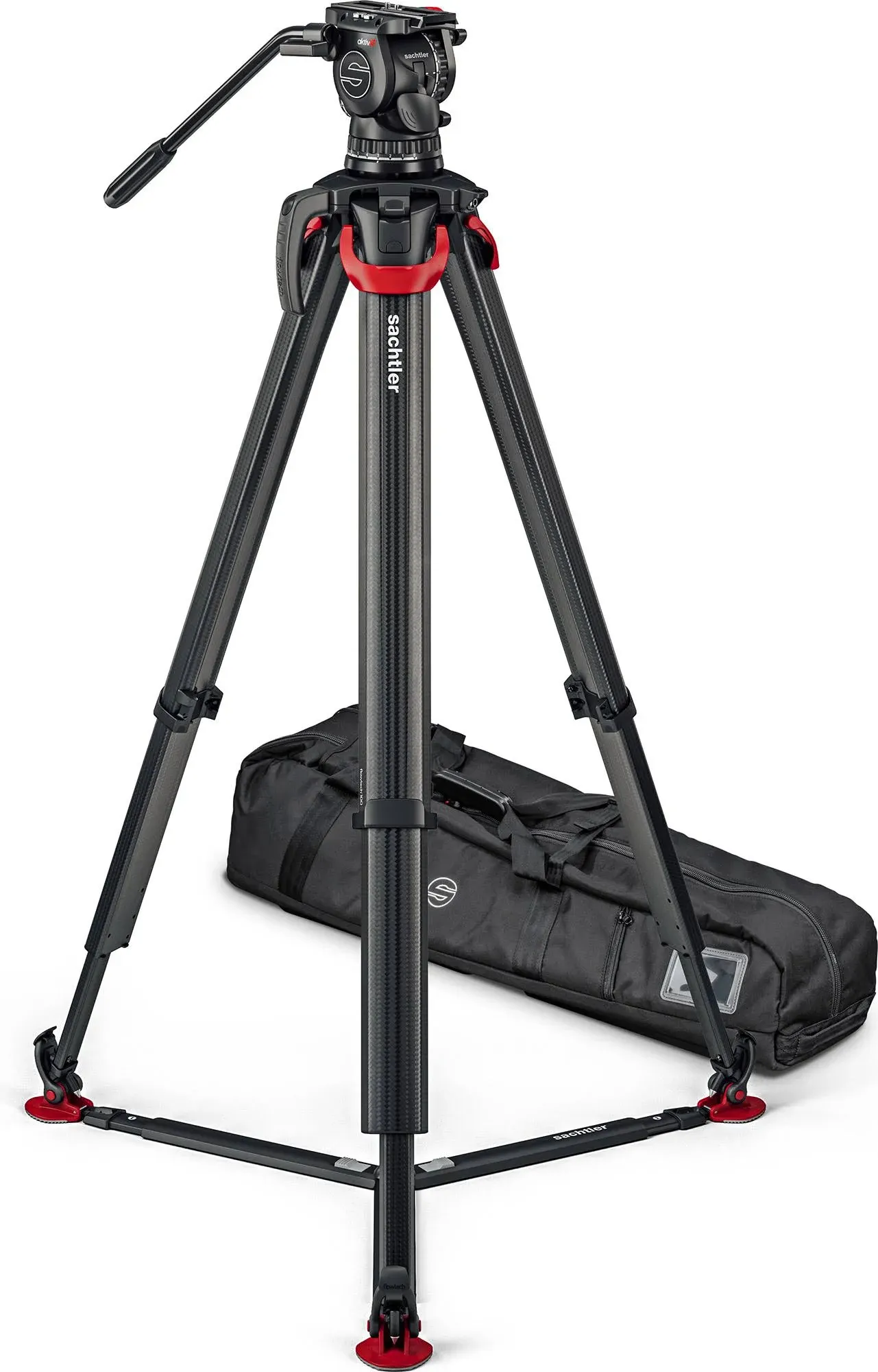 Sachtler aktiv10 Sideload Head System with Flowtech100 Tripod & Ground Spreader