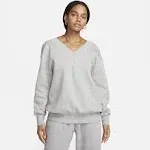 Nike Sportswear Phoenix Fleece Women's sweatshirt with a V-neck and a wide line