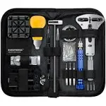 Eventronic Watch Repair Kit, Professional Watch Battery Replacement Tool, Watch Link & Back Removal Tool, Spring Bar Tool Set with Carrying Case for Christmas Gifts for Men Women