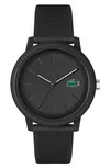 Lacoste 12.12 Men's TR90 Case Quartz Watch with Black Rubber Strap (Model: 2011171)