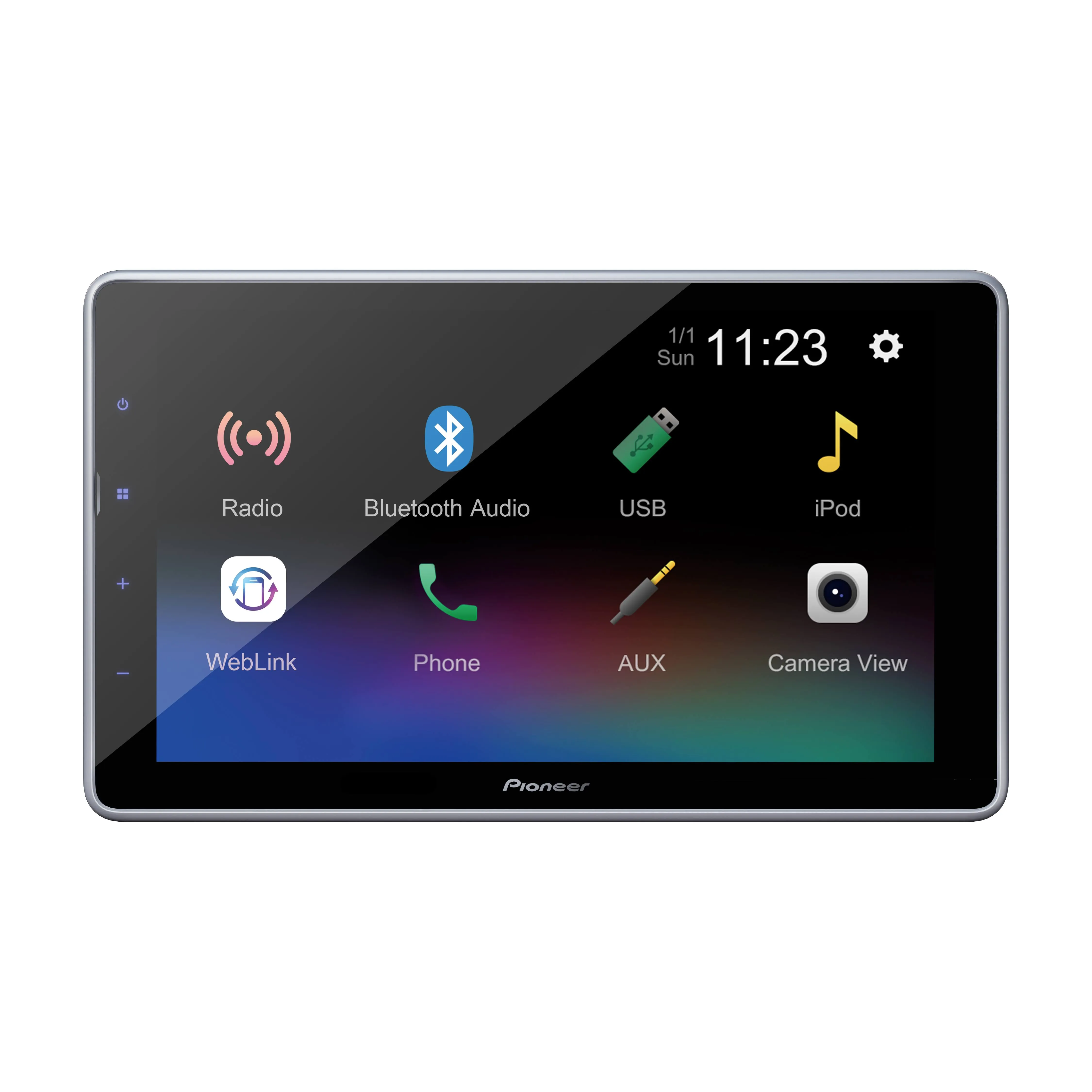 Pioneer DMH-T450EX Digital Multimedia Receiver with Weblink, 9” Capacitive Touchscreen, Double-DIN, Built-in Bluetooth, Amazon Alexa via App, Backup Camera Compatibility