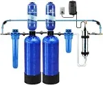 Aquasana Whole House Water Filter System - Salt-Free Descaler, Carbon & KDF Home Water Filtration - Filters Sediment & 97% of Chlorine - Water