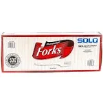 Solo Plastic Forks, White, 500 ct Tej