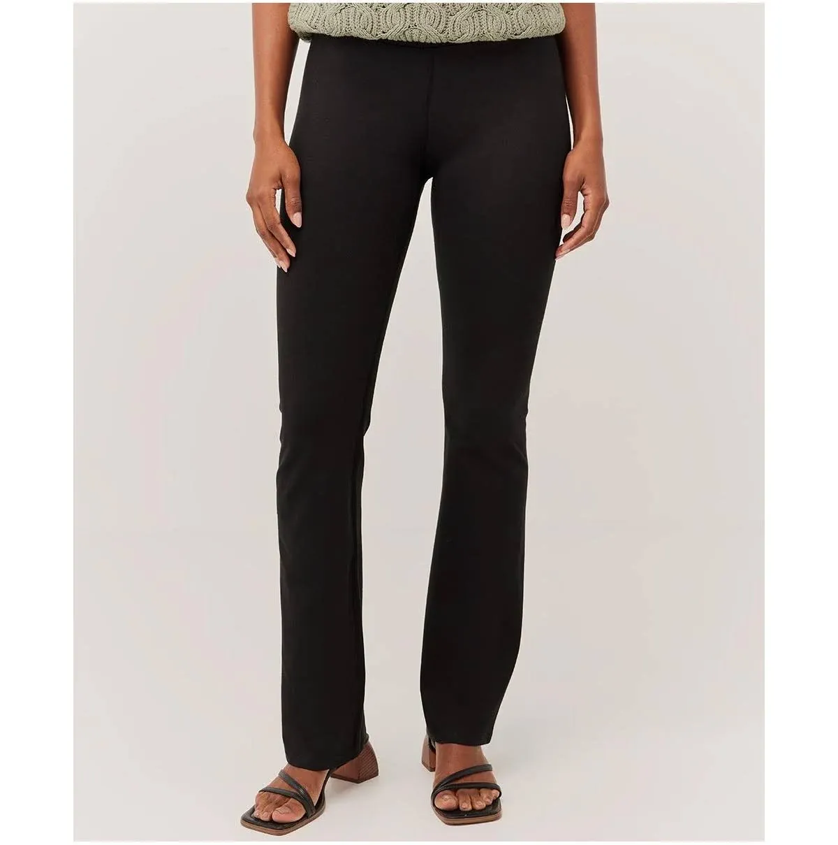 P A C T Womens Organic on The Go-To Bootcut Legging - Full Length in Black | Size ...