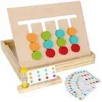 Montessori Learning Toys Slide Puzzle Color &amp; Shape Matching Brain Teasers Logic