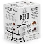 Genius Gourmet Gluten Free Keto Protein Bar, Chocolate Keto Bars, Premium MCTs, Low Carb, Low Sugar Variety Pack, 20 Count Pack of 1