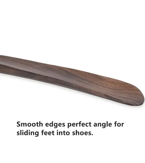 muso wood Shoe Horn Long Handle for Seniors,Wooden Shoehorn for Men