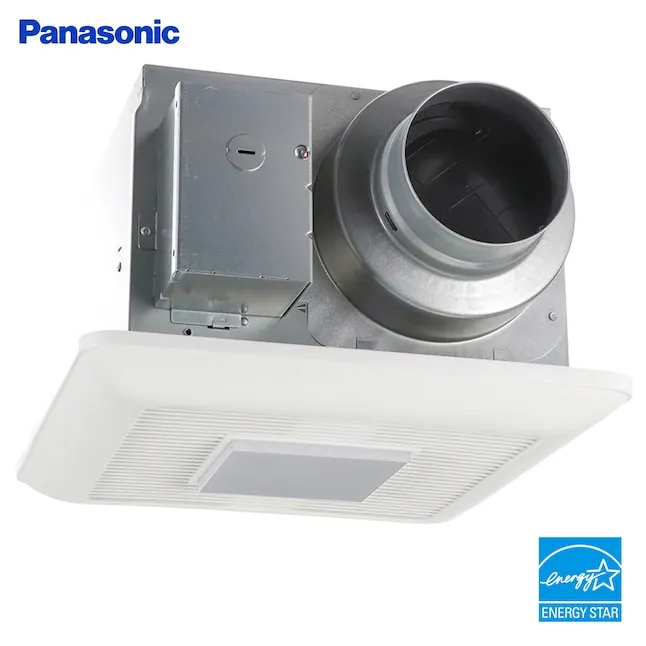 Panasonic FV-0511VQL1 WhisperCeiling DC Ventilation Fan with LED Light - 50-80-110 CFM - Quiet Bathroom Ceiling Fan 