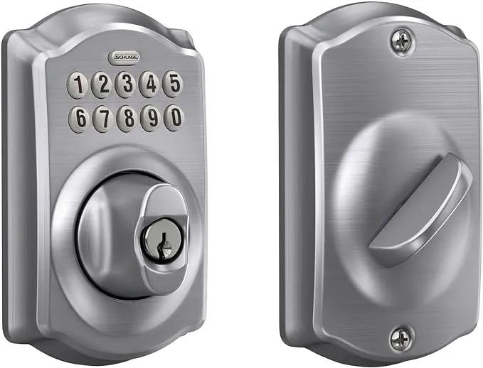 Schlage Camelot Keypad Deadbolt - Satin Chrome