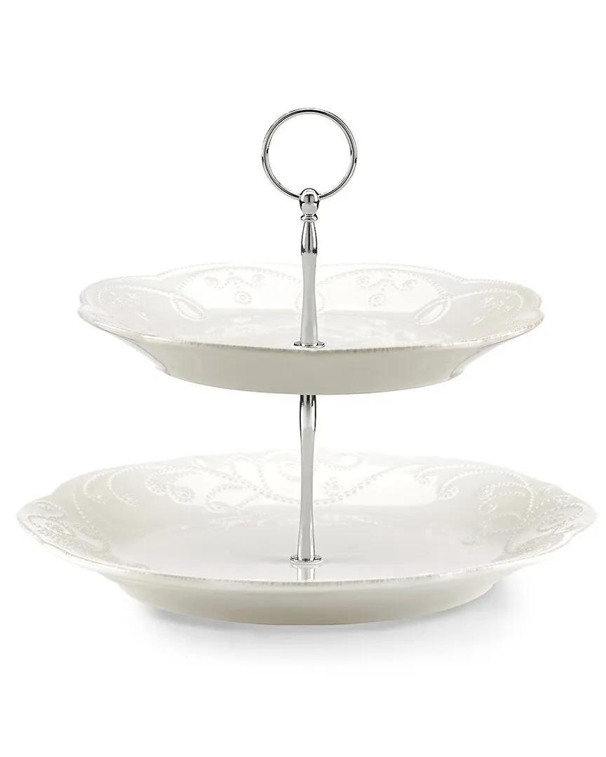 Shop Lenox French Perle White 2-tiered Server