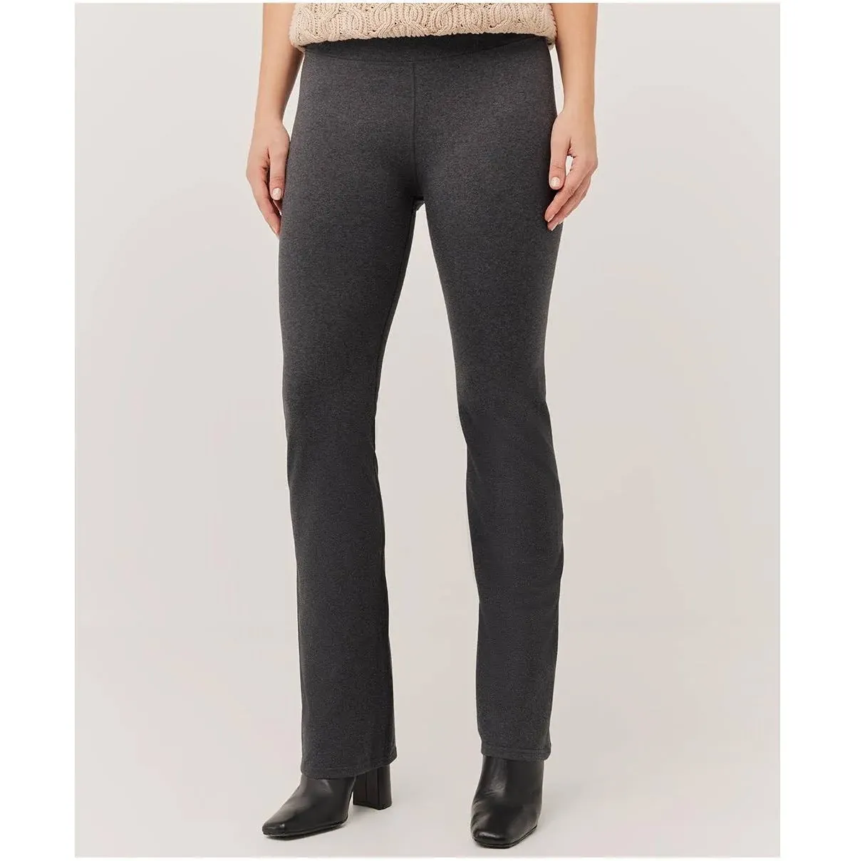 P A C T Womens Organic on The Go-To Bootcut Legging - Full Length in Charcoal ...