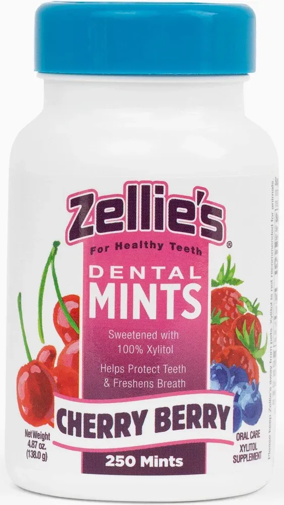 Zellie's |100% Xylitol Sugar Free Cherry Berry Breath Mints | Non-GMO, Low-Calorie, Gluten Free, Vegan & Kosher Mints (540 Count - Pack of 1)