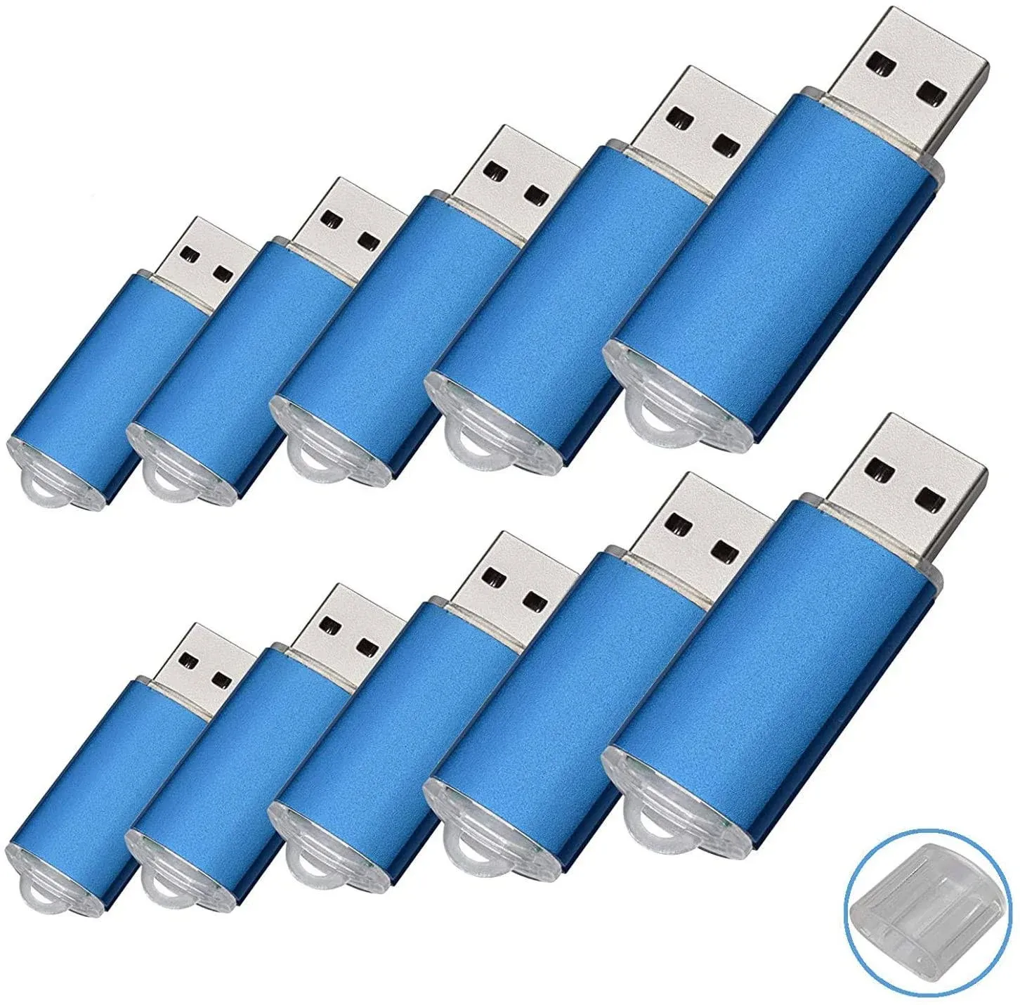 Lexar RAOYI 10 Pack 1GB 1G USB Flash Drive USB 2.0 Memory Stick Bulk Thumb Drive Pen D - New Electronics | Color: Blue