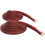 Micca Pure Copper Speaker Wire with Gold Plated Banana Plugs 14AWG 6 Feet (2 Meter) Pair