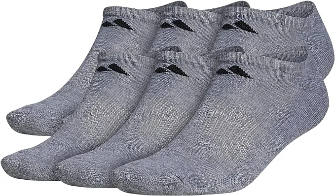 Adidas Men's Athletic Cushioned No- Show Socks