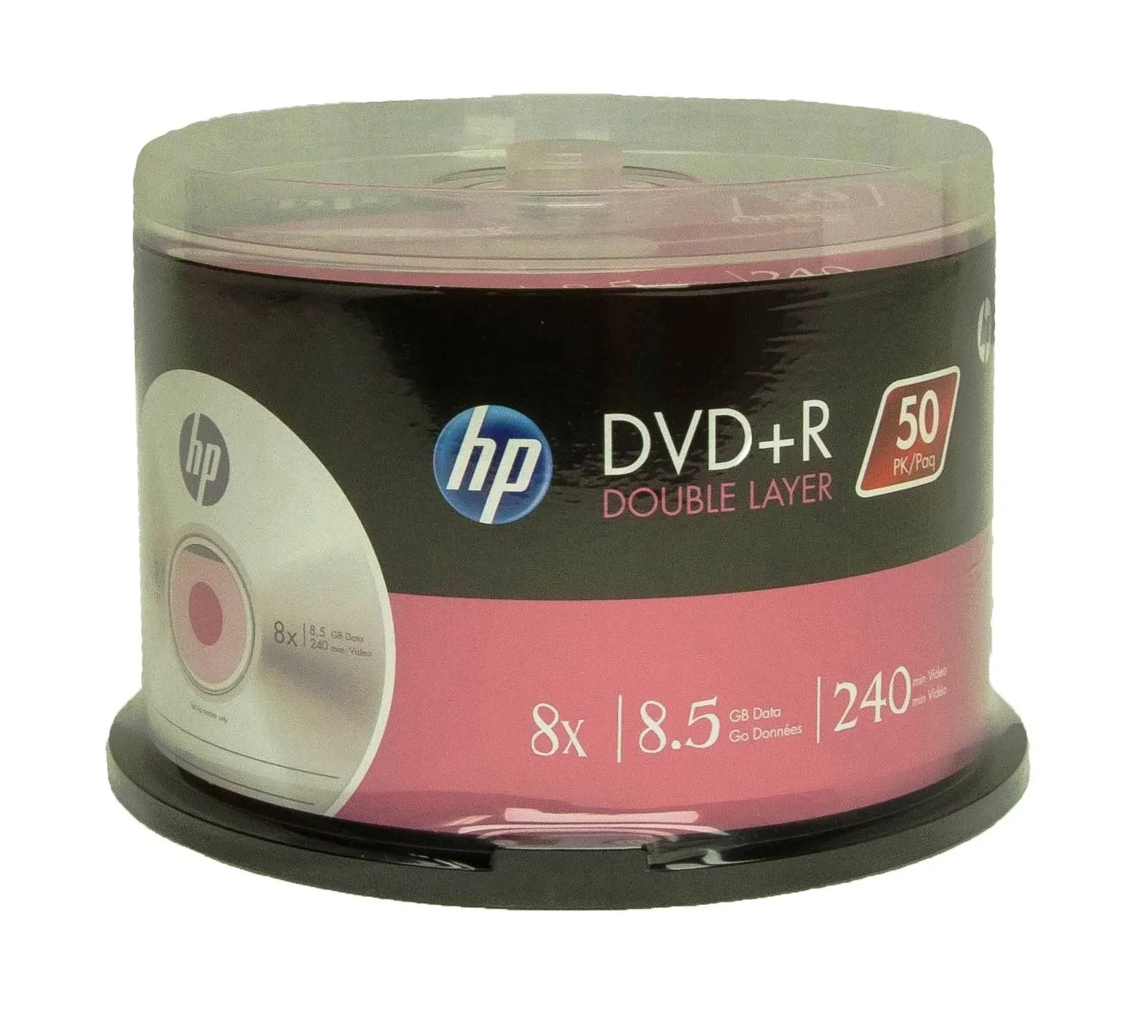 25 HP DVD DVD+R DL 8x Dual Double Layer Logo 8.5GB in Sleeves - Same Day Ship!