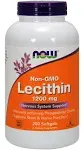 NOW Foods Lécithine 1200mg 200 Gélules | Système Nerveux Phosphatidylch<wbr/>oline