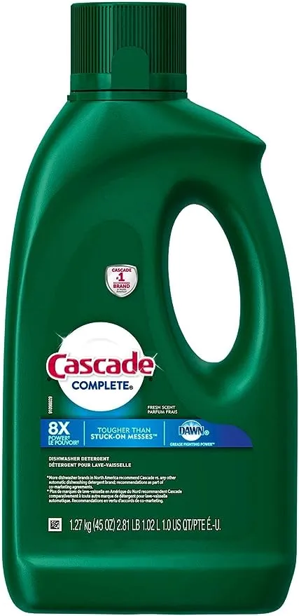 Cascade Complete Gel Dishwasher Detergent, Fresh Scent, 45 Oz