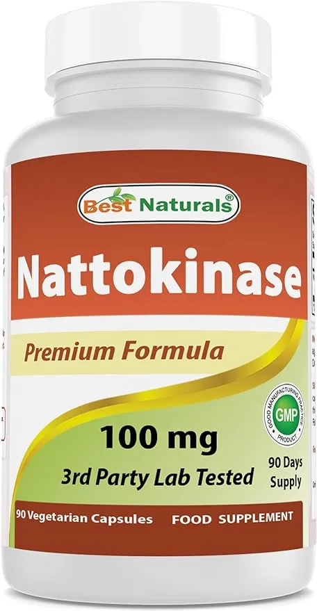 Best Naturals Nattokinase, 2000 Fu, 100 Mg, 90 Veg Capsules (90 Count (Pack of 1))