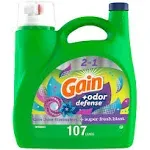 Gain Odor Defense Liquid Laundry Detergent Super Fresh Blast