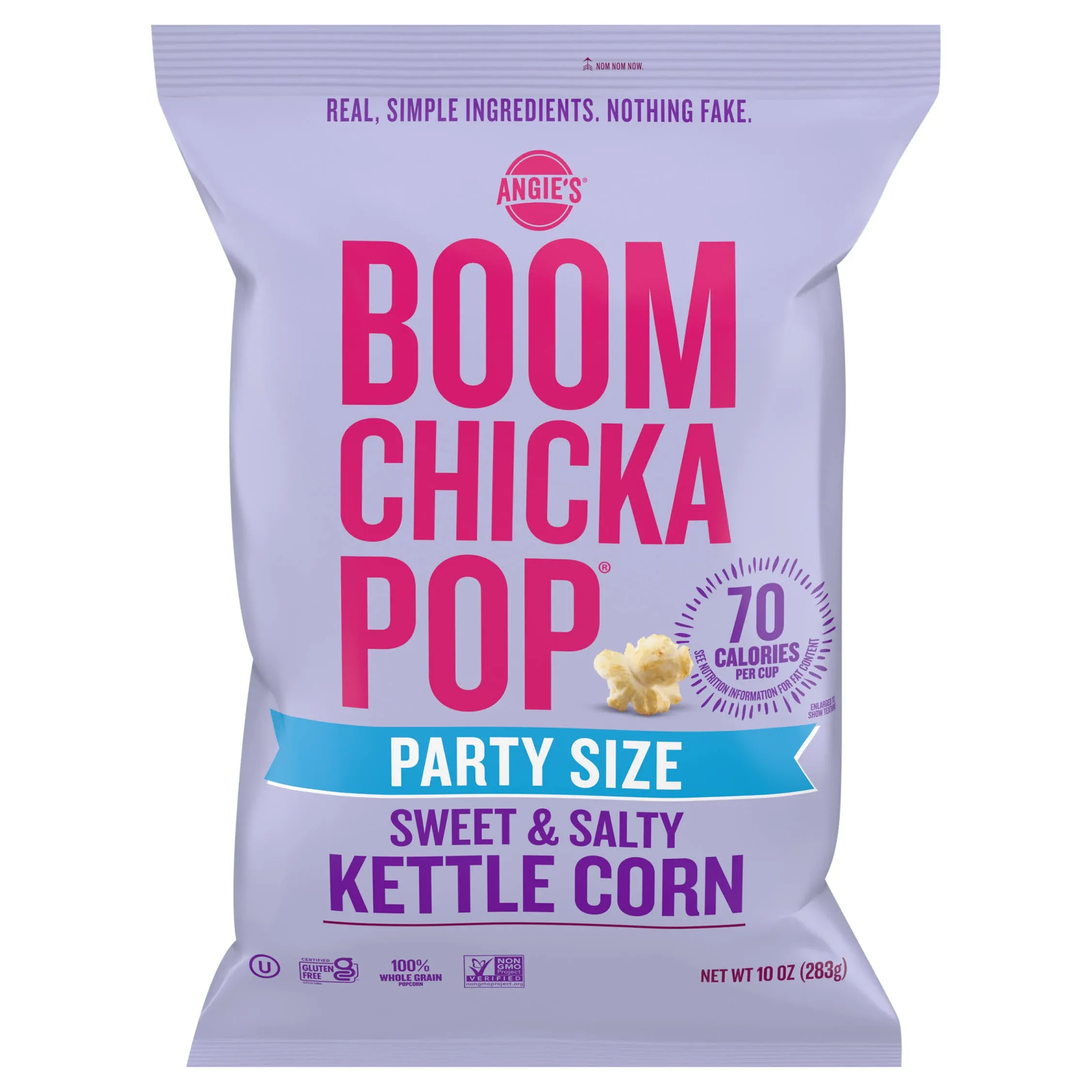 Angie's Boomchickapop Gluten Free Party Size Kettle Corn Popcorn Sweet and Salty 10 oz