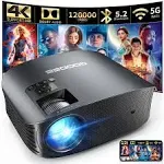 GooDee YG600 Plus Projector 4K, Native 1080P With WiFi 5G, Projector