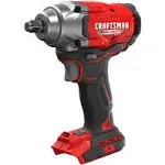 CRAFTSMAN 20-volt Max Variable Speed Brushless 1/2-in Drive Cordless Impact Wrench (Bare Tool)