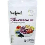 Sunfood Superfoods Organic Acai Maqui Bowl Powder, 6.0 oz