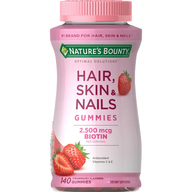 Nature's Bounty Vitaminas para Cabello, Piel y Uñas con Biotina, Gomitas, 90 Uds