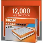 FRAM Extra Guard CA11431 Replacement Engine Air Filter for Select 2013-2016 Dodge Dart, Provides Up to 12 Months or 12,000 Miles Filter Protection