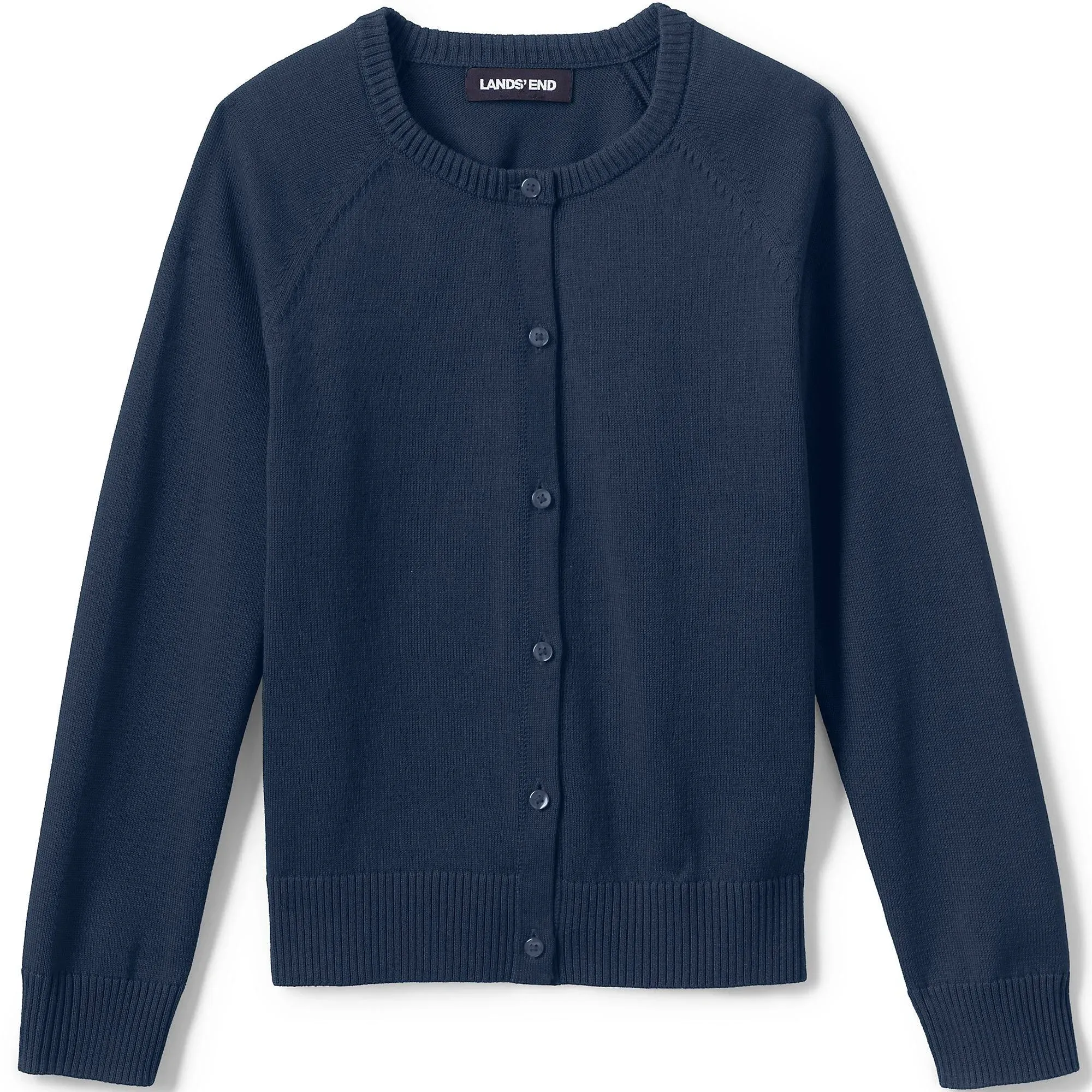 Lands' End Girls' School Uniform Cardigan Sweater