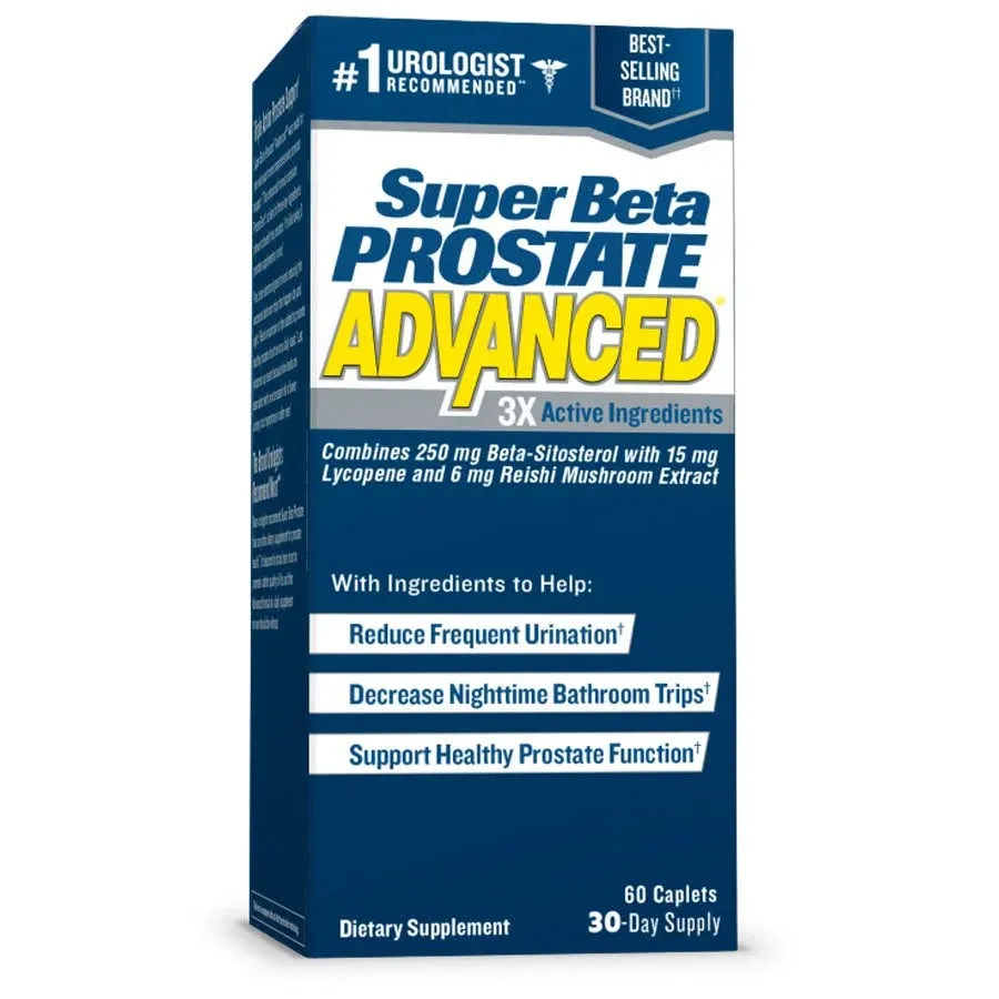 Super Beta Prostate Advanced Chewables - Delicious, Urologist Recommended Prostate Supplement for Men – Reduce Bathroom Trips, Promote Sleep, Support Prostate Health (60 Chews, 1-Bottle)