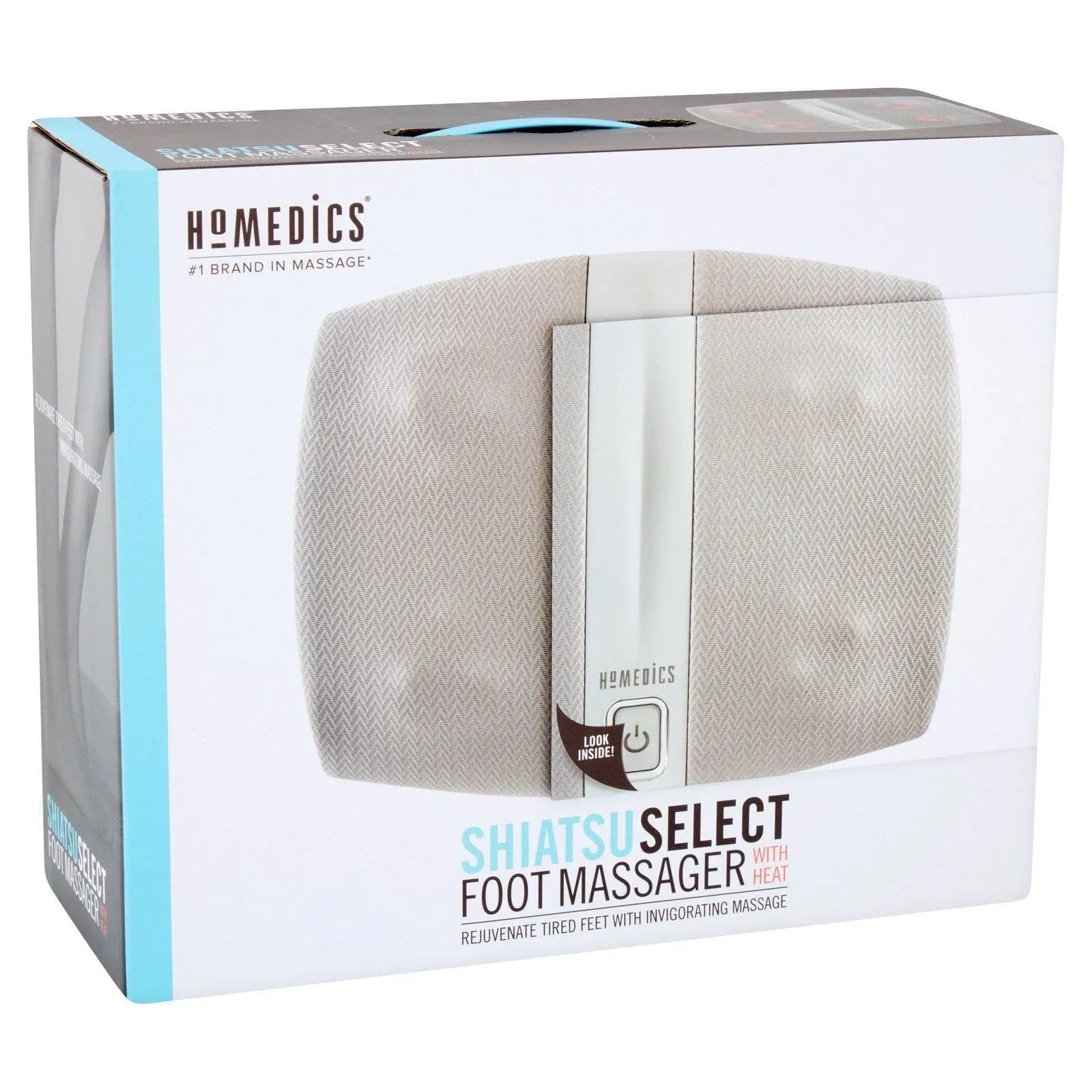 HoMedics Shiatsu Select Foot Massager with Heat, Deep Kneading and Relaxing Massage, FMS-255H