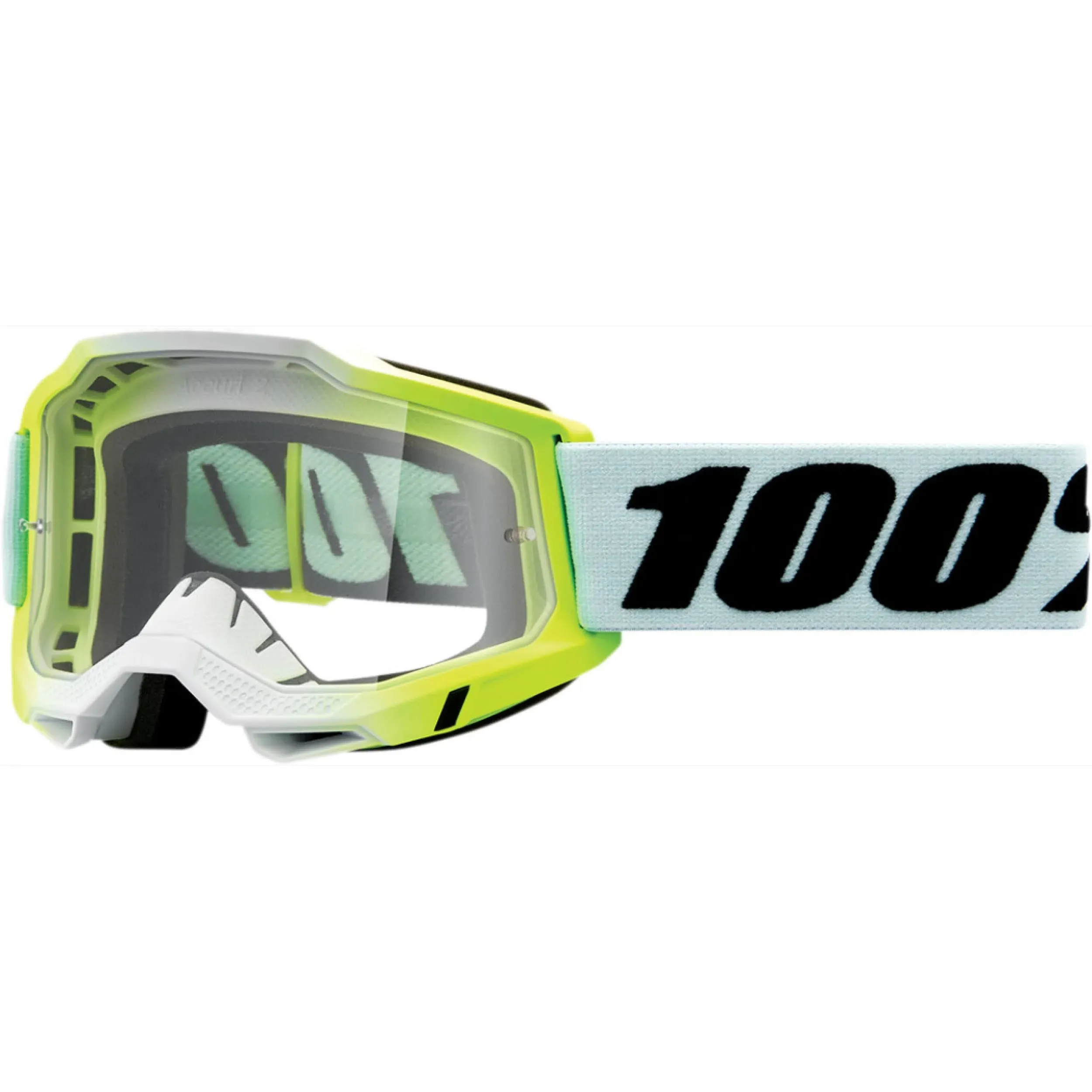 100% Accuri 2 Motocross & Mountain Biking Adult Goggles (Dunder - Clear Lens)