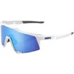 100% Speedcraft SL Sunglasses - White - Blue Mirror