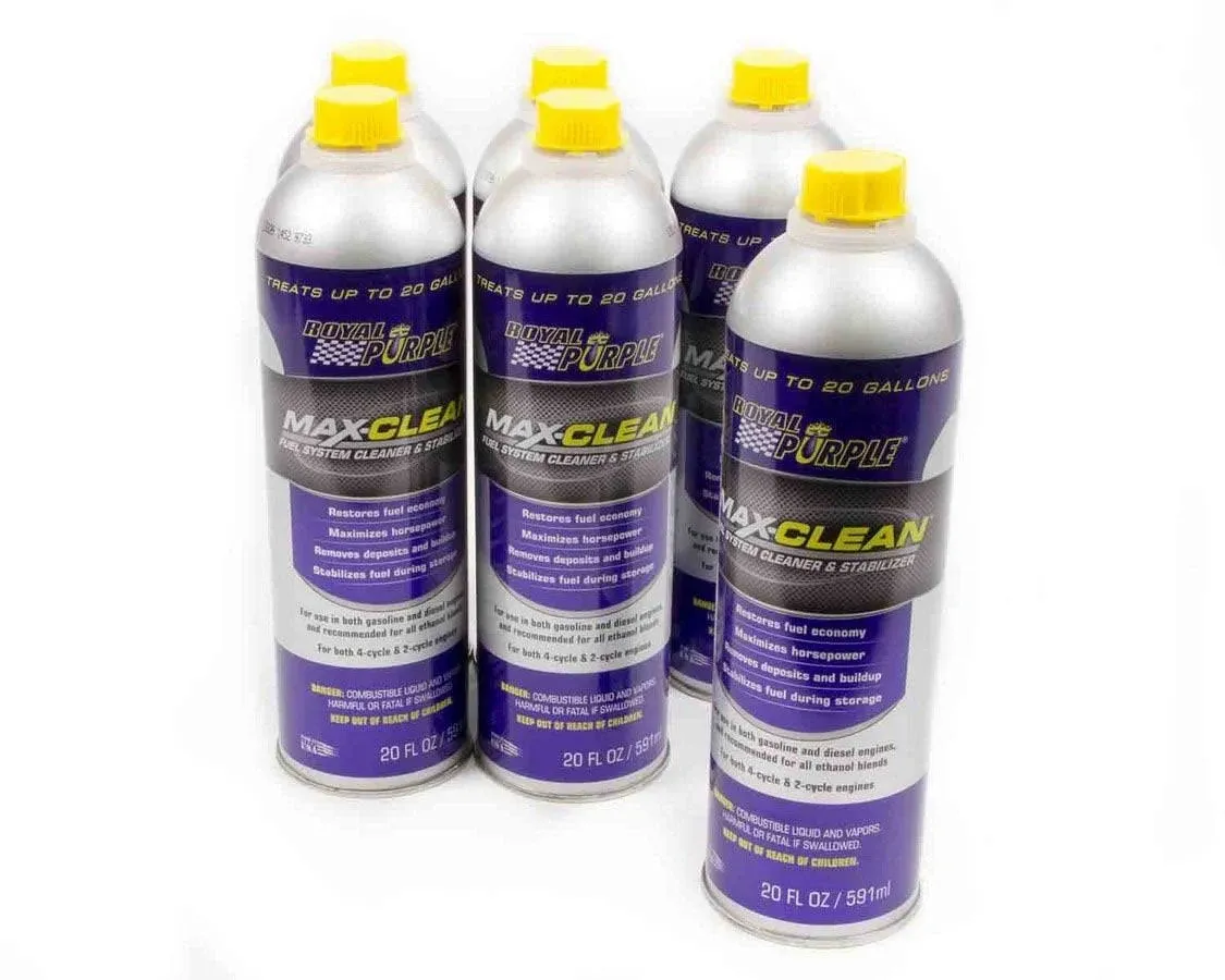 Royal Purple Max Clean Fuel System Cleaner & Stabilizer - 6 pack, 20 oz each