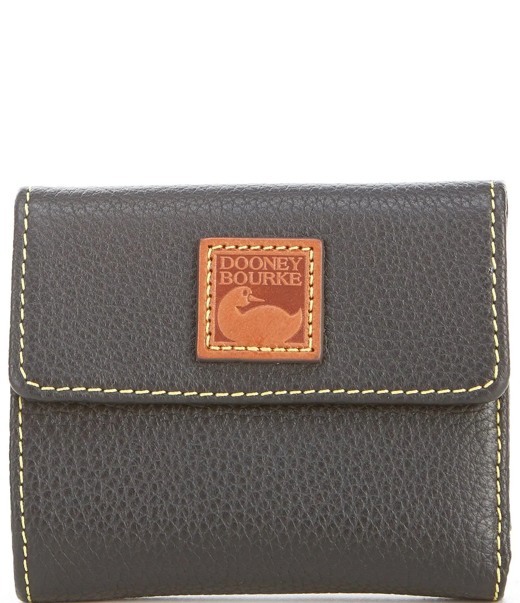 Dooney &amp; Bourke Women&#039;s Pebble Grain Small Flap Credit Card Wallet (102429)