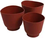 Norpro 3 Piece Silicone Bowl Set, Red