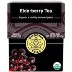 Buddha Teas 100% Organic Elderberry Tea - 18 bags, 0.95 oz box