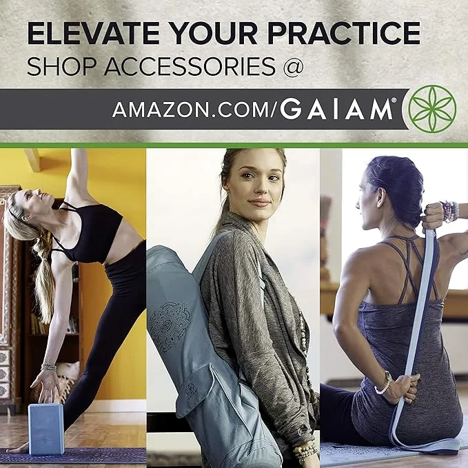 Gaiam Yoga Mat - Folding Travel Fitness & Exercise Mat - Foldable Yoga Mat for All Types of Yoga, Pilates & Floor Workouts (68"L x 24"W x 2mm Thick)