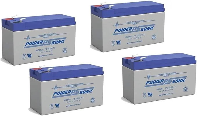 Power Sonic Ub1290 F2 - 12V 9Ah APC SmartUPS 2200 Rmi3u SLA Replacement Battery - 4 Pack