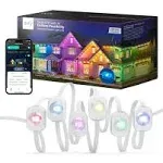 eufy Permanent Outdoor Lights E120, 100ft with 60 Dual-LED RGB and Warm White Eave Lights, App Control, AI Light Design, Endless Themes for Halloween Décor, Christmas Lights, Links with Cameras