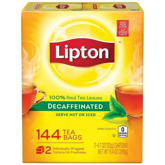 Lipton Black Tea Bags Decaffeinated