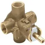 Moen Brass Posi-Temp Pressure Balancing Tub and Shower Valve, Four Port Cycle Valve with Standard 1/2-Inch IPS Connections, 2510