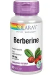 SOLARAY Berberine 500mg from Indian Barberry Root Extract, Digestive & Immune Function Support, AMPK Metabolic Activator, Non-GMO (60 CT)